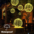 2-Pack 13in 11in 264 8 Joomer Solar Hanging Ball Lights Outdoor, & Total LED Solar Globe Lights, Modes Waterproof Metal