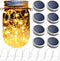 Mason Jar Solar Lantern Lights - 8 Pack 30 LED Bulbs Fairy Star Firefly Solar Lids