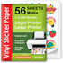 Premium Printable Vinyl Sticker Paper for Inkjet & Laser Printer - 56