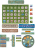 Eureka Curiosity Garden Classroom Calendar Bulletin Board Set for Teachers, 97 Pieces for Classroom Decoration