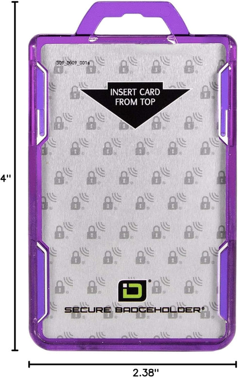 ID Stronghold RFID Blocking Secure Badge Holder - Duolite 2 Card ID Holder, Heavy Duty Hard Plastic