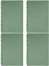 Yansanido Spiral Notebook, 4 Pcs A5 Thick Plastic Dark Green Hardcover 8mm Ruled 80 Sheets -160 Pages Journals for Study and Notes (Ruled-4pcs Dark Green, A5)
