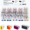 GKEEMARS 58 Pcs Push-in Wire Connector Assortment Pack for Junction Box, 2/4/6/8 Port Conductors