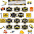 PerKoop 76 Pcs Construction Bulletin Board Set, Classroom Decor Tools for Success with Positive Saying Accents