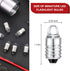 Honoson 10 Pieces E10 LED Bulbs 3 Volt Miniature Flashlight Bulbs E10 Replacement Bulbs Mini Lamps Cool White by Honoson