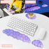 Set Set Cloud Wrist Rest for Keyboard and Mouse, Includes Cute Coaster, with Computers and LaptopsPurple Star