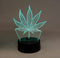 Dependable Industries 3D Marijuana Leaf Weed LED 7 Color Changing Table Night