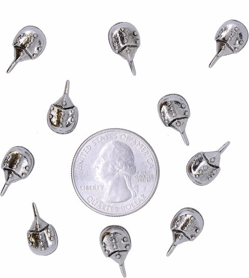 Silver Finish Horseshoe Crab Pushpins - Unique Office Decor