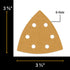 Dura-Gold Premium Triangle Mouse Sanding Sheets, 80 Grit (Box of 24) for Woodworking and Crafting
