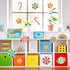 Whaline 76Pcs Merry Christmas Classroom Decoration Kit, Gingerbread Candy Cane Cutouts with Red White Stripes Border