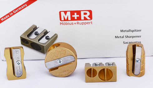 Mobius + Ruppert (M+R) Brass Artists Pencil Sharpener - choose from 4 shapes! Made in Germany - finest in the world! (604 - Bullet/Grenade) by Mobius & Ruppert