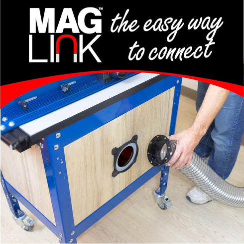 4 inch MagLink Surface Mount Dustport Steel Ring Receiver, Magnetic Dust Collection Fitting for MagLink Dust Collection