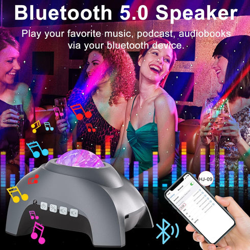 33 CIMELR Star Projector, Northern Galaxy Aurora Lights Projector with Light Effects Bluetooth Speaker & White Noise