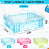Suzile 50 Pcs Plastic Crayon Box Stackable Organizer with Lid for Crayon Storage Containers Bulk for Office School