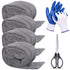 4Pack Steel Wool for Mice Control, 3.2"x10.5 ft Wool, Gap Filler for Home & Garage, DIY Bundle with Gloves & Scissors