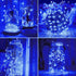 4 Pack 400 8 Solar Powered Copper Wire String Lights Outdoor, Total LEDWaterproof Modes Fairy Lights for Garden, Patio