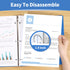 SUNEE 3 Ring Binder 1.5 Inch, Clear View PVC-Free Binder for School or Office Supplies, Blue