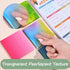 BAYTORY 500 Sheets Transparent Sticky Notes, 3 x 3 Glitter Clear Memo Pads, Self-Stick Index Tabs for Bible Accessories
