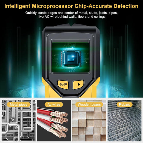 5 1 Stud Finder Wall Scanner - in Stud Finder Tool w/Microprocessor Chip and HD LCD Display, Stud Detector Beam Finders