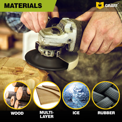 GRAFF Premium 4 Inch Wood Carving Disc for Angle Grinder, Shaping and Grinding Wheel for Wood and Plastic