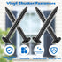 GlowGeek 26 Pack Vinyl Shutter Fasteners for Windows Outside, Plastic Shutter Screws Exterior Window Shutter Pin Pegs