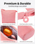 Sooez Cute Stand Up Pencil Case, Telescopic Pouch, Portable Holder, Spacious Bag for School Office Supplies, Orange