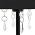 17.25" Simple Designs Chic and Stylish Crystal Adorned Table Lamp - Black