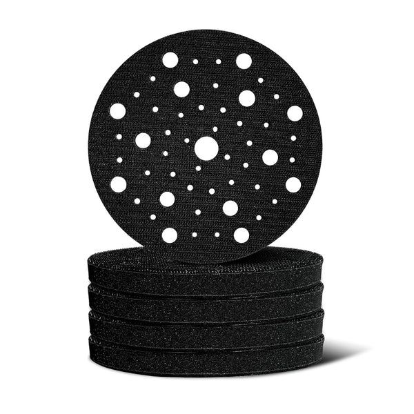 6 Inch 5-Piece Orbital Sander Interface Pads, 53 Holes Hook and Loop