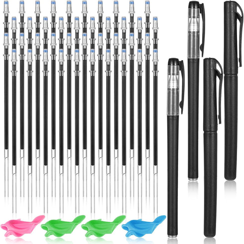Gsbnjuy 48 Pcs Writing Practice Disappearing Ink Pen Kit with 40 Ink Refills
