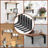 HARSKIYER 4pcs 10 8 Inch Black Metal Shelf Support Angle L Brackets, x Wall Mounted Floating Shelf Brackets Heavy Duty