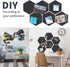 Hexagon Felt Cork Board Tiles, 6 PCS Self Adhesive Bulletin Boards Set with Pushpins for Home Kitchen School Decor