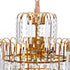 YUASDUU 15" 5-Tier Modern Farmhouse Crystal Chandeliers for Dining Room, Antique Pendant Chandelier Dining Room Light