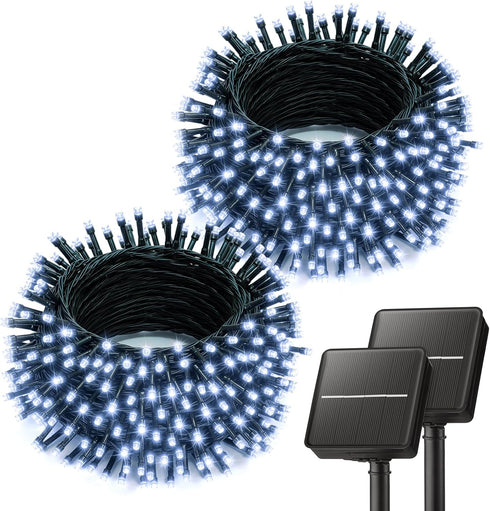 Brightown Solar String Lights Outdoor, 2 Pack Total 80FT 200 LED Solar