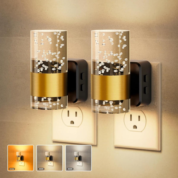 JandCase Night Lights Plug into Wall, 2 Pack 3CCT Color Changing Night
