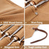 Wrench Roll Up Bag, 16oz Waxed Canvas Tool Carrier Pouch with 10 Slots, Tool Storage Roll with Tie Rope, Khaki