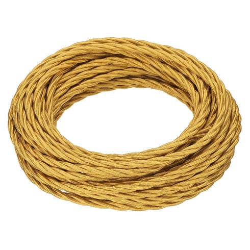 MECCANIXITY 32.8Ft Twisted Cloth Covered Wire, 18/3 Cloth Covered Electrical Wire Vintage