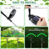 2 Pack St Patricks Day Decorations, 18 LED Lucky Green Shamrock Solar Lights with 2 Modes for Yard Garden Lawn Pathway