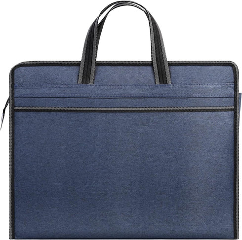Enyuwlcm Oxford Zippered Document Bag with Handle, File Tote Bag Pouch for Carrying Paper Files Books, 1 Pack (H-Blue)