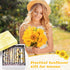 TecUnite 30 1.0 mm 10 Pcs Sunflower Pens Sunflower Gift for Sunflower Lover Yellow Flower Floral Pens Black Ink