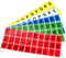 ChromaLabel 1 x 3/4 inch Alphabet Stickers, 5 Assorted Colors, 10 Sheets Variety Pack