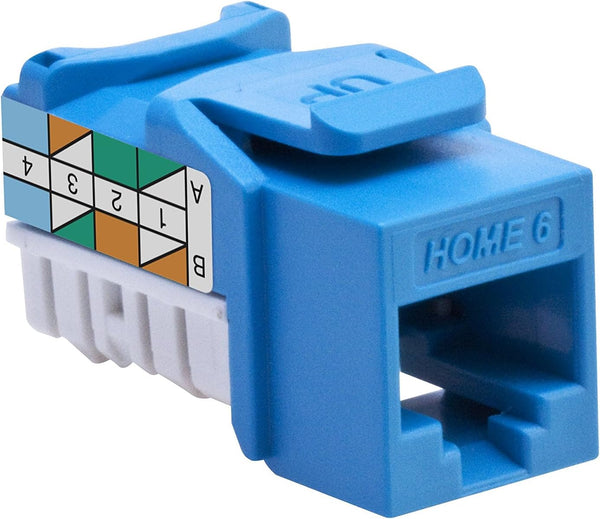 Leviton 61HOM-RL6 Home 6 Snap-In Connector, Blue, T568A/B Wiring