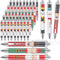 Cholemy 200 Pcs Christmas Pens Bulk, Xmas Novelty Ballpoint Pens with Black Ink for School Office Home