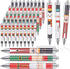 Cholemy 200 Pcs Christmas Pens Bulk, Xmas Novelty Ballpoint Pens with Black Ink for School Office Home