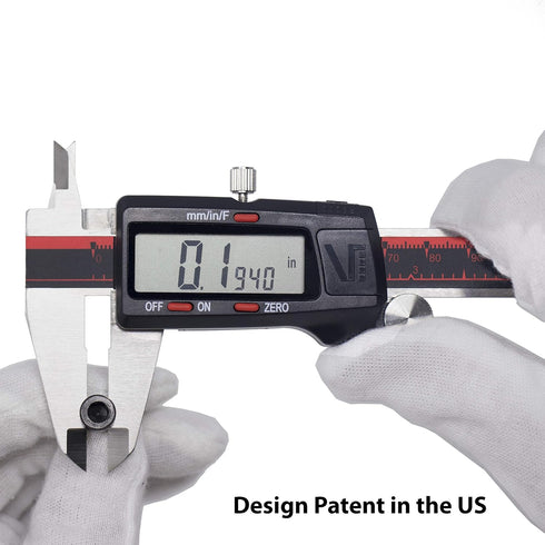 VINCA DCLA-0605 Digital Caliper, 0-6 Inch/150mm, Stainless Steel with Large LCD Screen