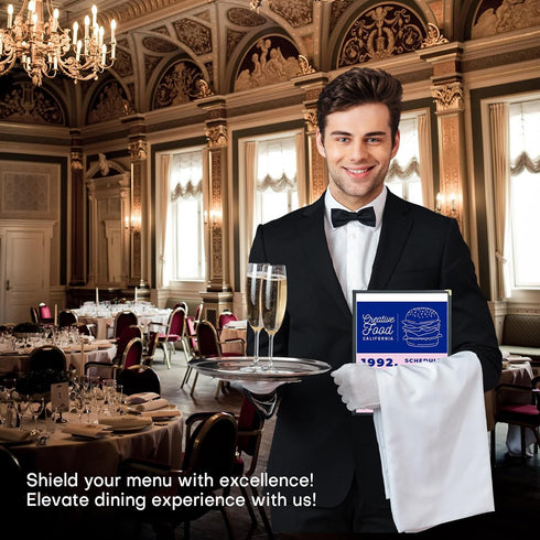 2PCS 8.5 11 Inch 4 8 A4 (4 x Menu Covers, Page View Transparent Restaurant Menu Covers, Fits Size Paper, Menu Holder