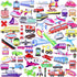 Set 3D 4 SHANGRLA Transportation Puffy Stickers Play for Kids ToddlersReusable Vehicle Sticker with Car, Truck
