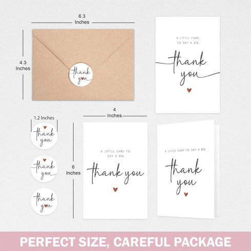 50 (4'x6' UnimaxPrint thank you cards with envelopes Vertical)