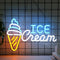 CNBEYOUNG Ice Cream Neon Sign, Neon Lights Hanging Wall Art Decoration for