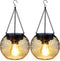 Solar Lanterns Outdoor Waterproof 2 Pack, 13.45" Metal Solar Hanging Lights with