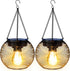 Solar Lanterns Outdoor Waterproof 2 Pack, 13.45" Metal Solar Hanging Lights with